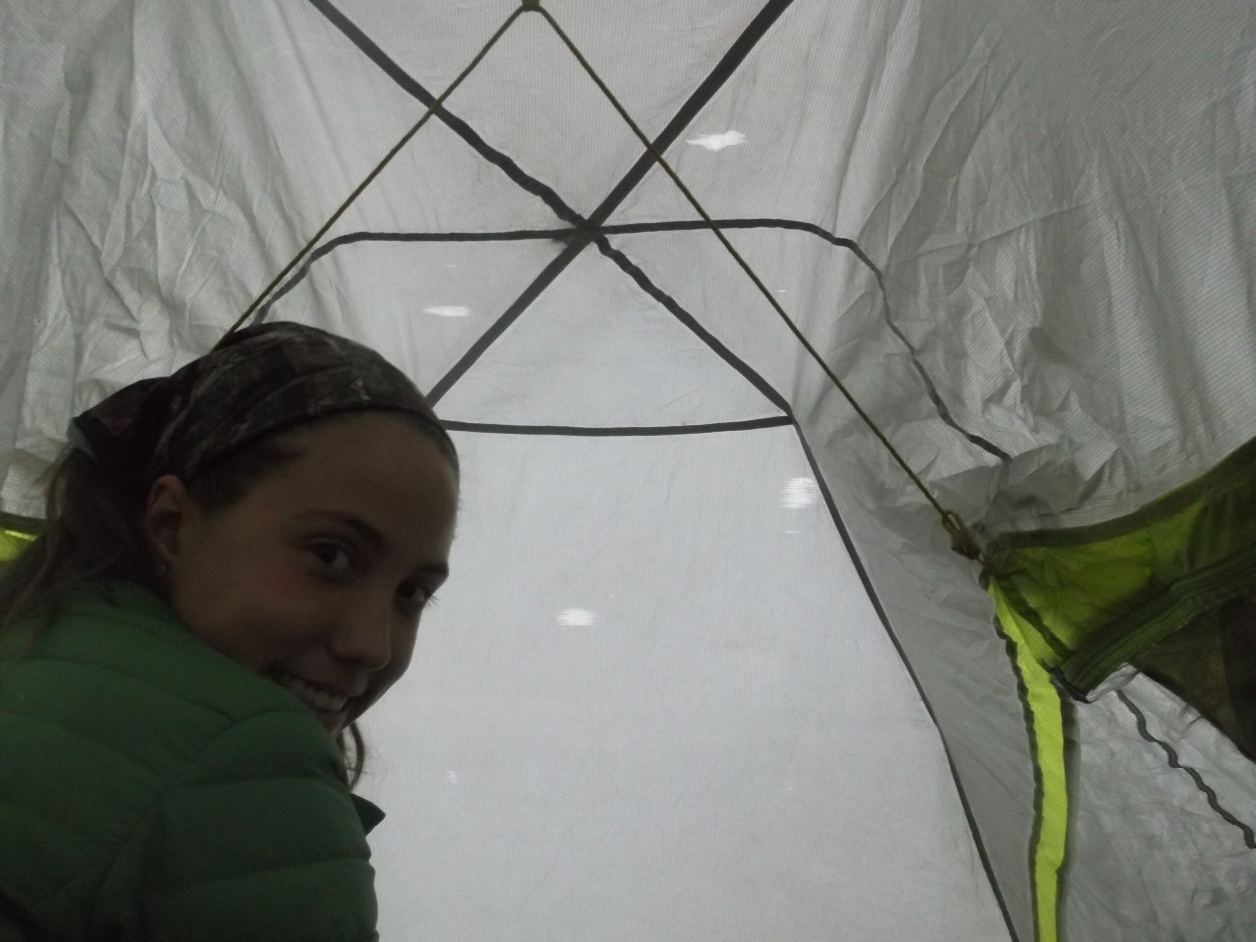 Rainy day in the tent