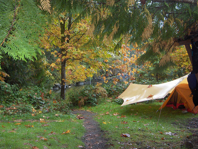 Rainy fall camping by adrimcm via Flickr