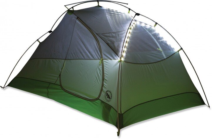 Big Agnes tents now come with LED lighting.