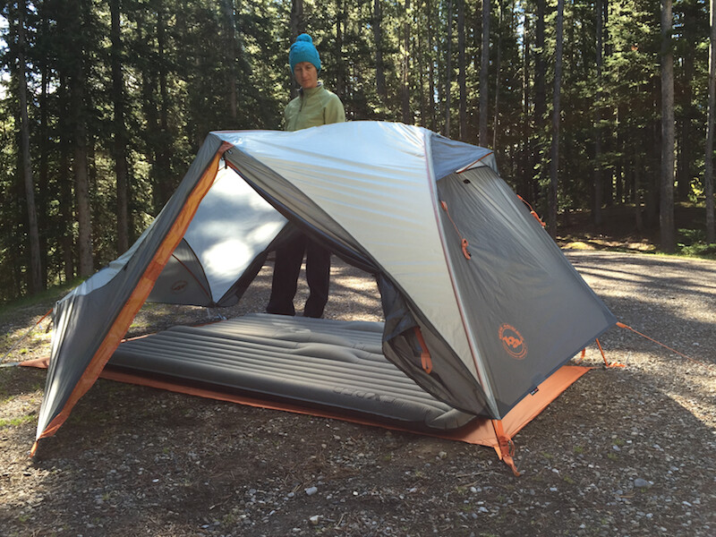 big agnes tent set up using only fly and footprint