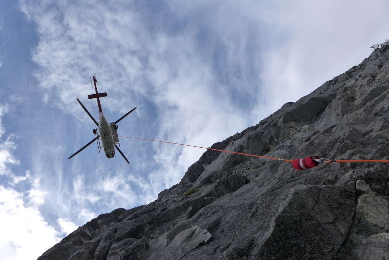 Helicopter Evacuation of an injured climber: a photo essay
