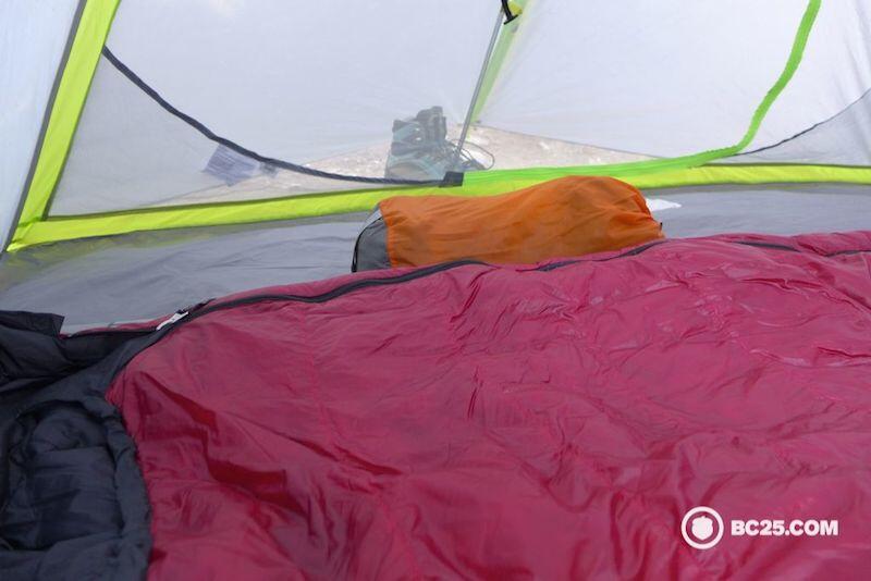 Unpack your sleeping bag as soon as you get to camp to allow the fibres to decompress.